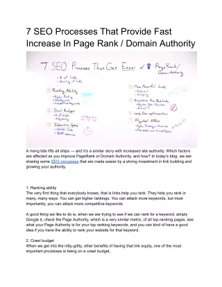 7 seo processes that provide fast increase