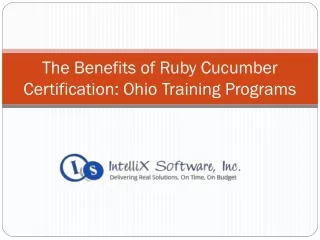 The Benefits of Ruby Cucumber Certification Ohio Training Programs