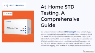 Getting Started With At-Home STD Testing An In-Depth Guide