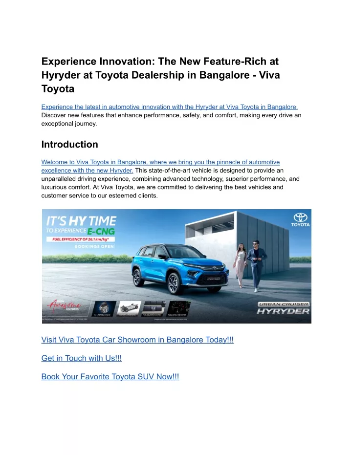 experience innovation the new feature rich