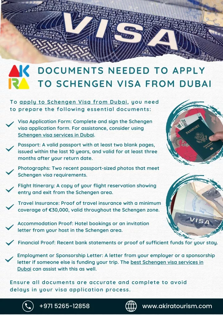 documents needed to apply to schengen visa from