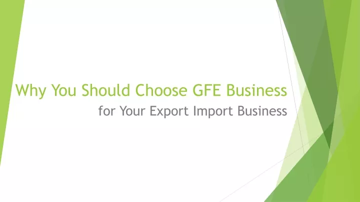 why you should choose gfe business for your