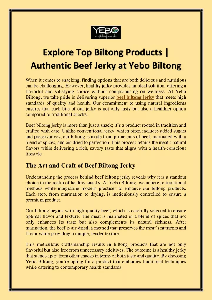 explore top biltong products authentic beef jerky