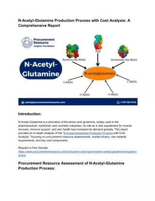 N-Acetyl-Glutamine Production Process with Cost Analysis_ A Comprehensive Report