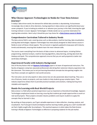 why choose appwars technologies in noida for your