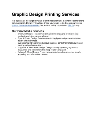 graphic design printing services in a digital