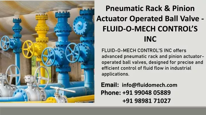 pneumatic rack pinion actuator operated ball