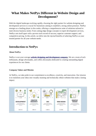 What Makes NetPyx Different in Website Design and Development?