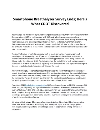 smartphone breathalyzer survey ends here s what
