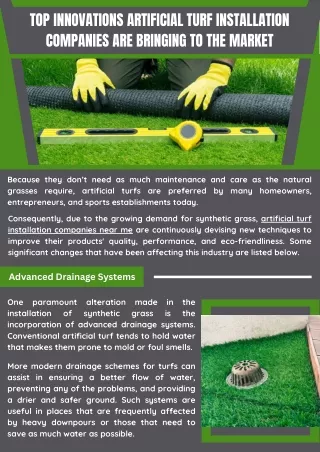 Perfect Artificial Turf Installation