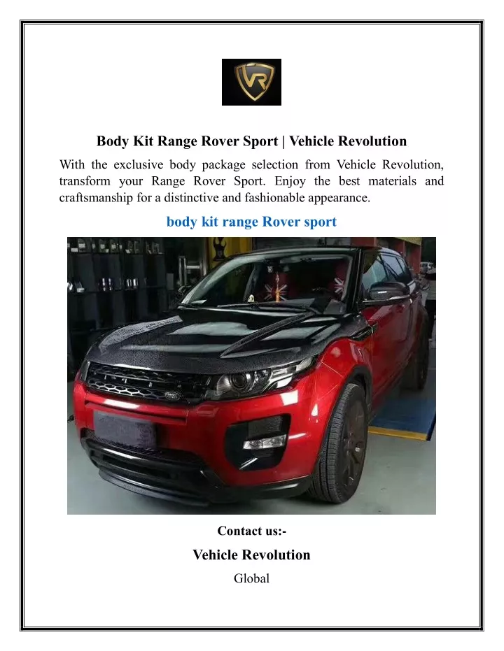 body kit range rover sport vehicle revolution