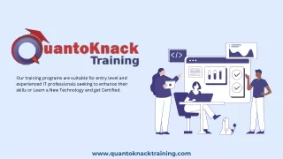 our training programs are suitable for entry