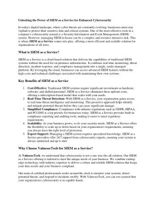unlocking the power of siem as a service