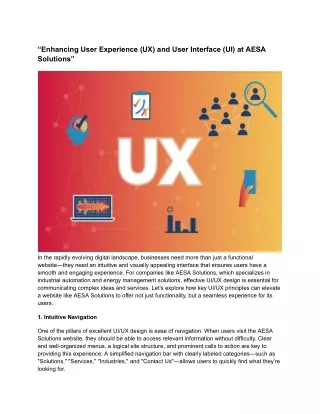 Enhancing User Experience (UX) and User Interface (UI) at AESA Solutions