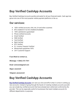 Buy Verified CashApp Accounts