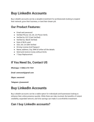 Buy LinkedIn Accounts
