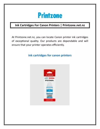 Ink Cartridges For Canon Printers | Printzone.net.nz