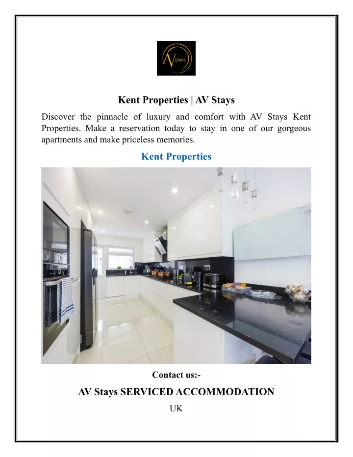 kent properties av stays