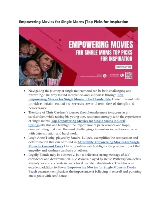 Empowering Movies for Single Moms