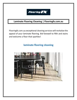 Laminate Flooring Cleaning | Flooringfx.com.au