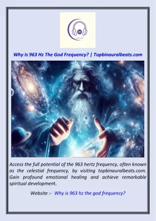 Why Is 963 Hz The God Frequency  Topbinauralbeats.com
