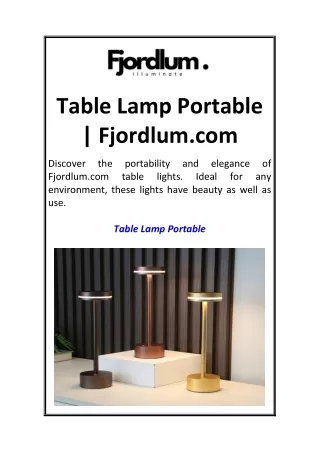 table lamp portable fjordlum com