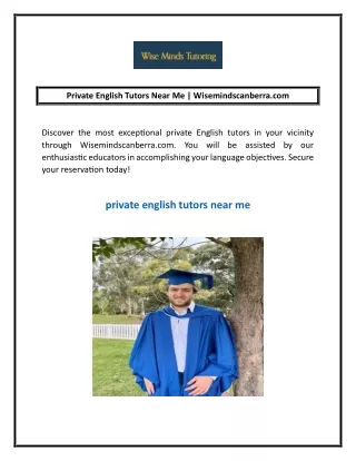 Private English Tutors Near Me | Wisemindscanberra.com