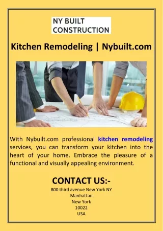 Kitchen Remodeling  Nybuilt.com