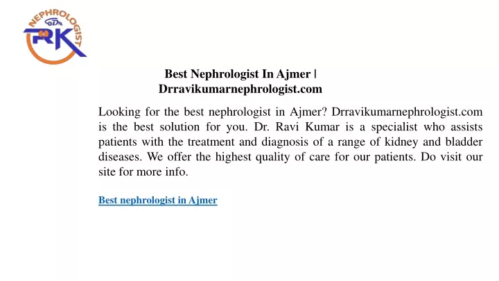 best nephrologist in ajmer