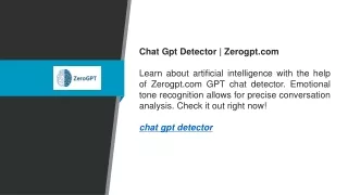 Chat Gpt Detector  Zerogpt.com