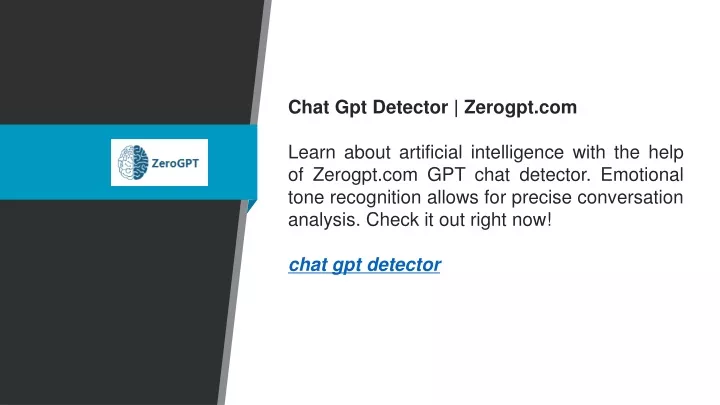 chat gpt detector zerogpt com learn about