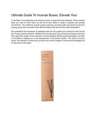 ultimate guide to incense boxes elevate your