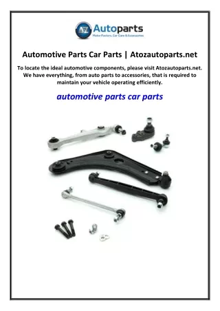 Automotive Parts Car Parts | Atozautoparts.net
