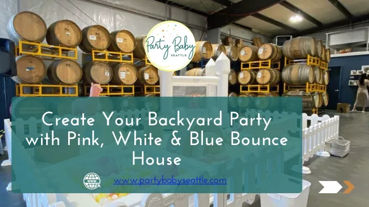 create your backyard party with pink white blue