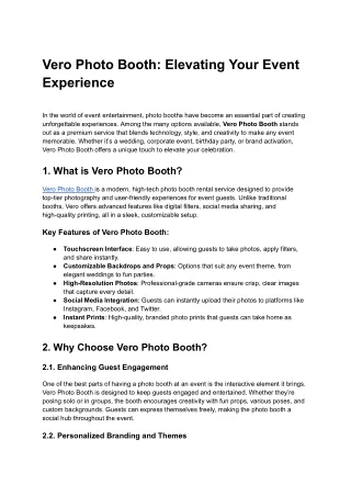 Vero Photo Booth_ Elevating Your Event Experience