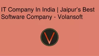 Best Mobile App Development Company In Jaipur | VolanSoft