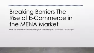 Breaking Barriers The Rise of E-Commerce