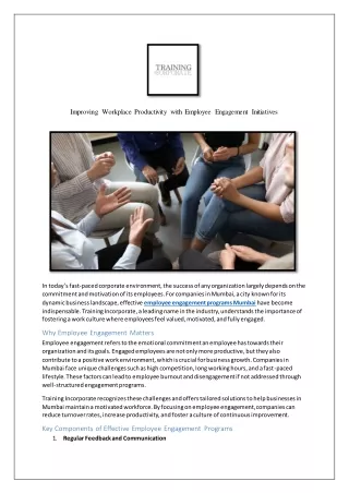 improving workplace productivity with employee