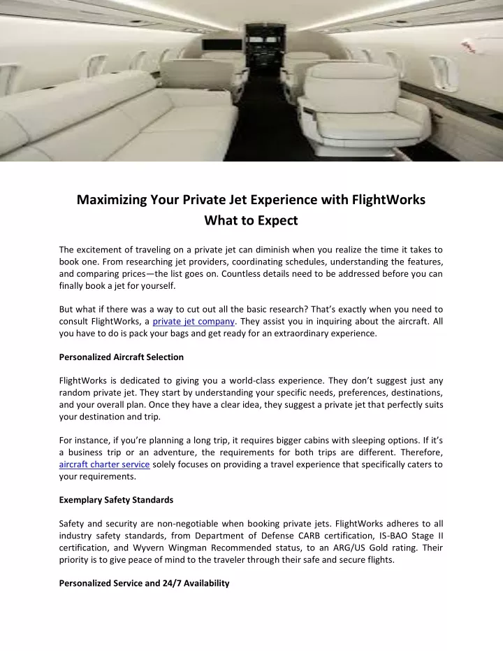 maximizing your private jet experience with