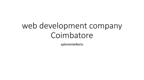 web development company Coimbatore