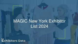 MAGIC New York Exhibitor List 2024