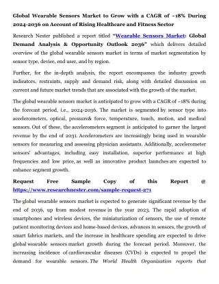 global wearable sensors market to grow with