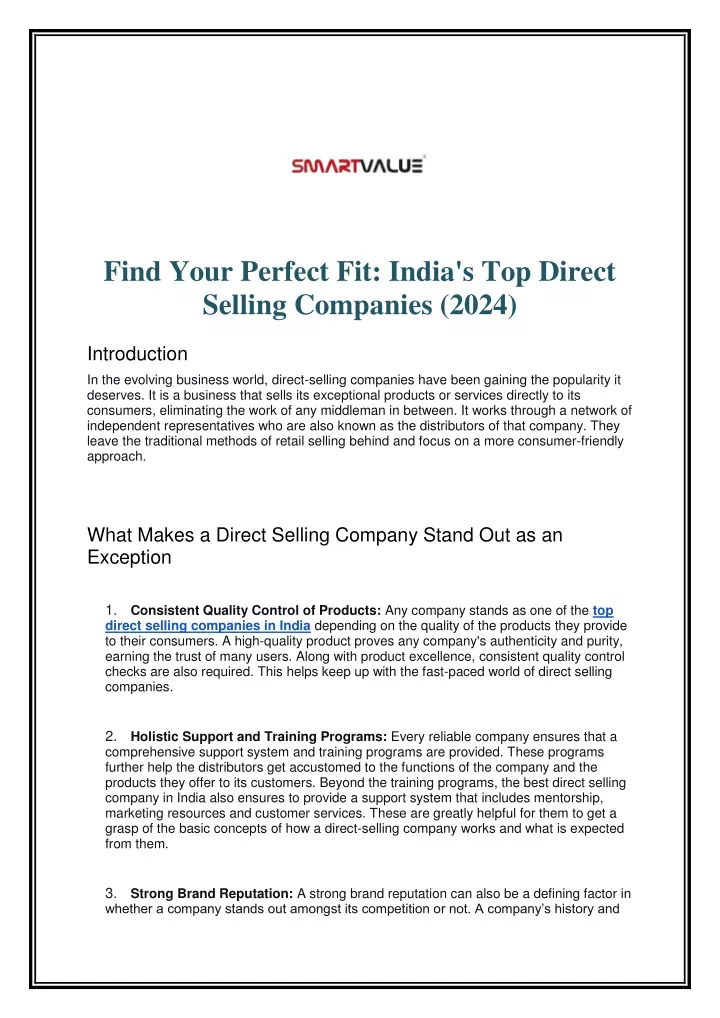 find your perfect fit india s top direct selling