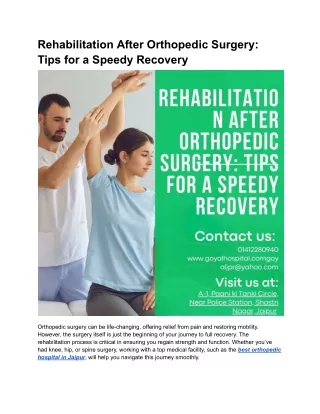 Rehabilitation After Orthopedic Surgery_ Tips for a Speedy Recovery (1)