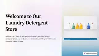 welcome to our laundry detergent store