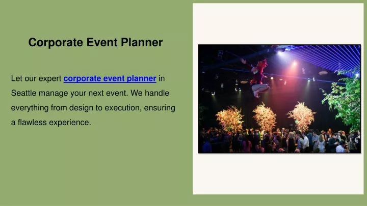 corporate event planner