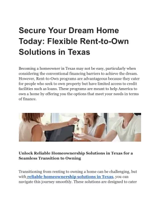 Secure Your Dream Home Today