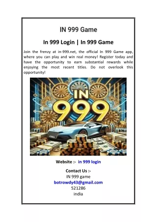 In 999 Login  In 999 Game
