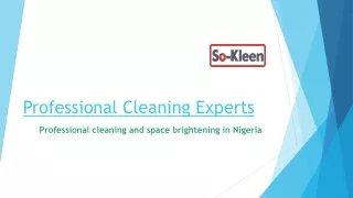 Top-Rated Cleaning Business in Nigeria: Expert Solutions for a Spotless Home & O