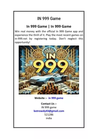 in 999 game in 999 game win real money with